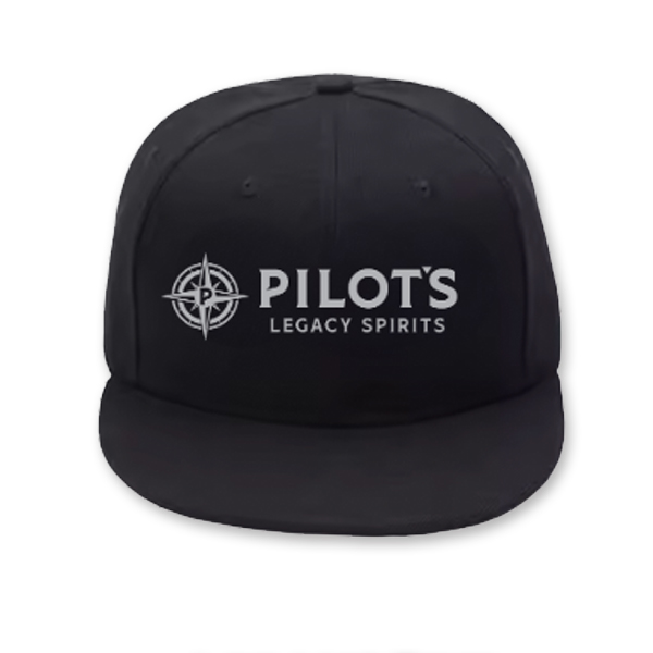 Pilot's Legacy Black Flat Bill Hat